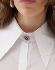 Shirt with Stone Button Design