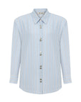 Nocturne Multi Colored Striped Shirt With Shoulder Pad  - Porterist 1