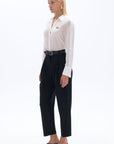 High Waist Pleated Black Pants