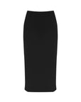 Black Pencil Skirt with Zipper Design