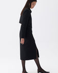 Black Pencil Skirt with Zipper Design