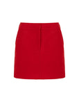 Cachet Wool Blend Red Mini Skirt