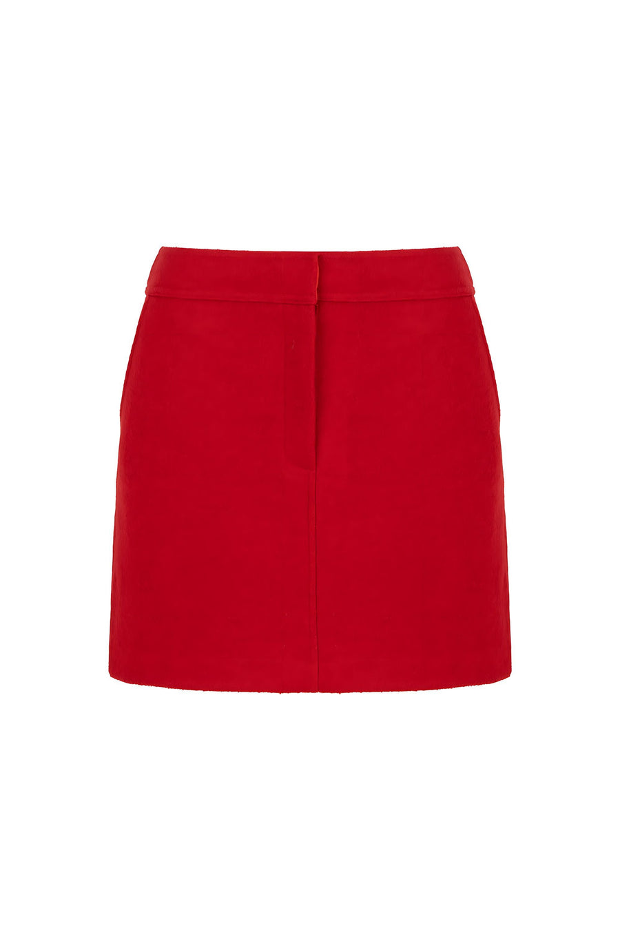 Cachet Wool Blend Red Mini Skirt