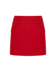 Cachet Wool Blend Red Mini Skirt