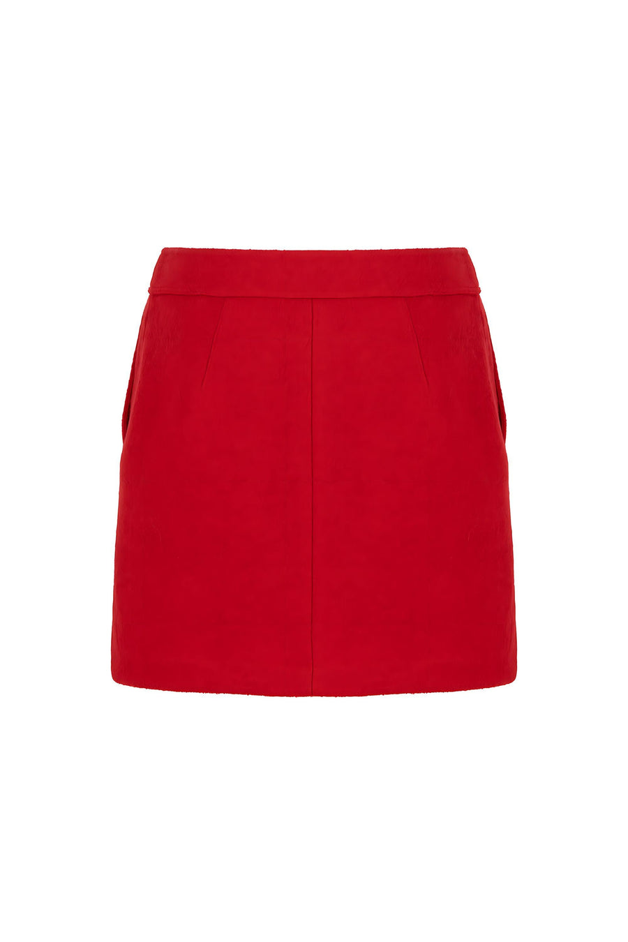 Cachet Wool Blend Red Mini Skirt