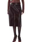 Faux Leather Pencil Skirt