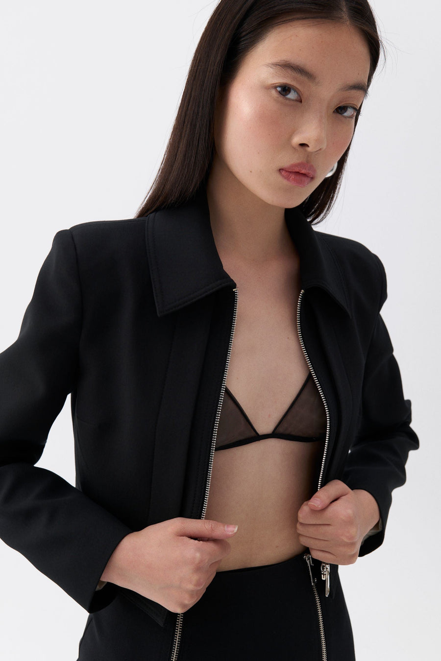 Shoulder Pad Black Jacket