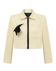 Shoulder Pad Crop Jacket