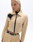 Shoulder Pad Crop Jacket