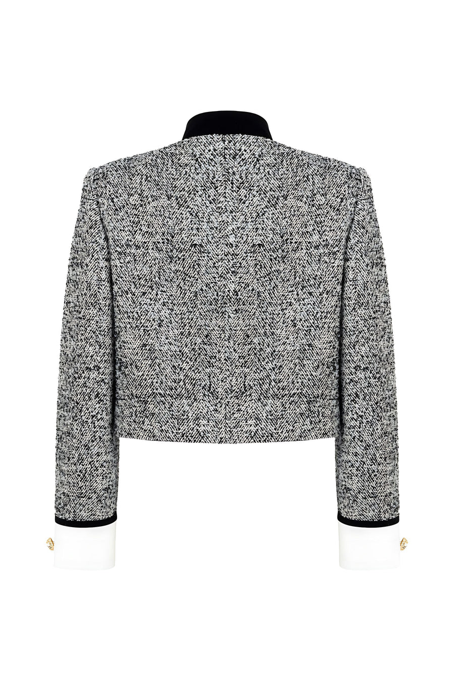 Gold Button Detailed Padded Jacket