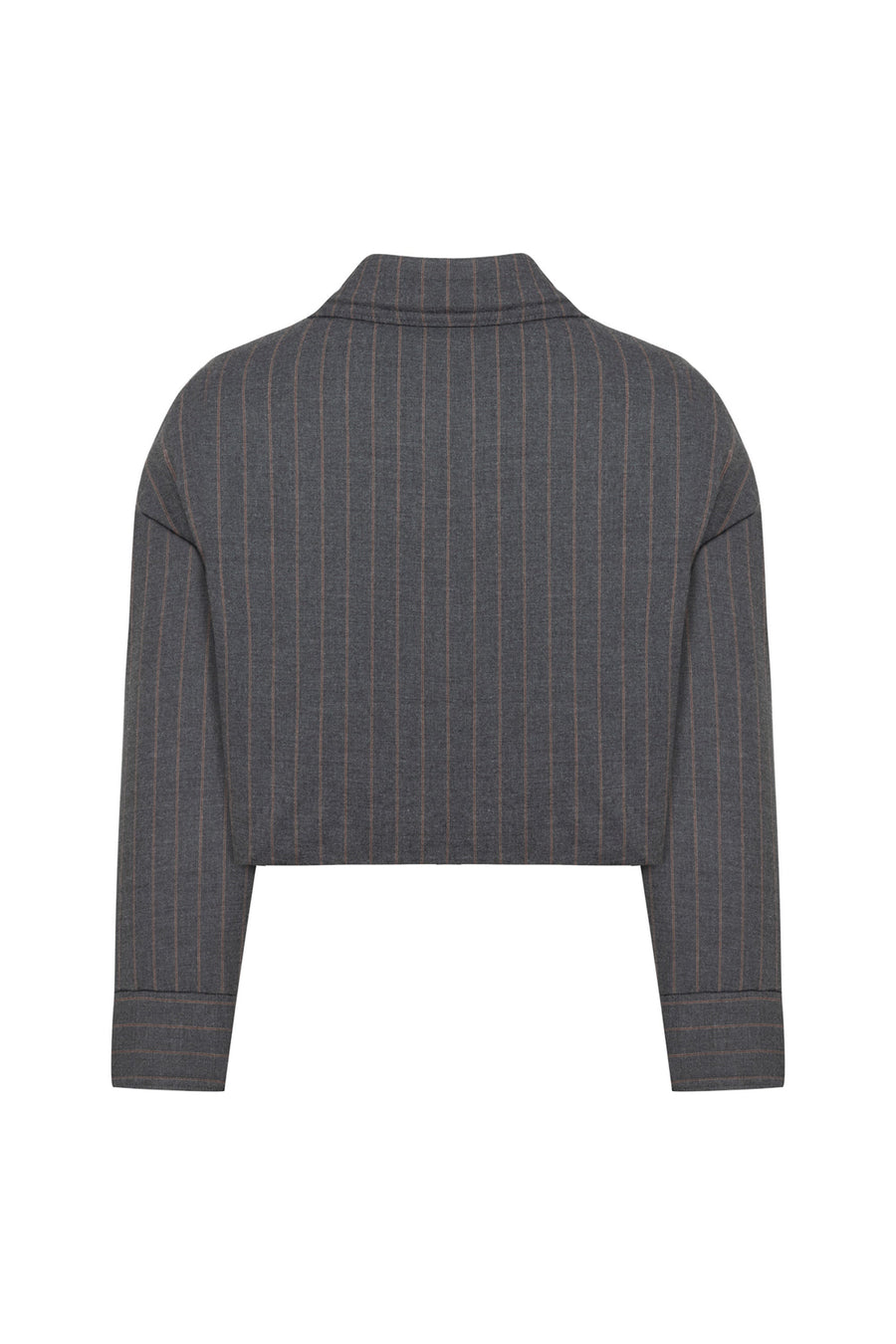 Striped Padded Shoulder Jacket