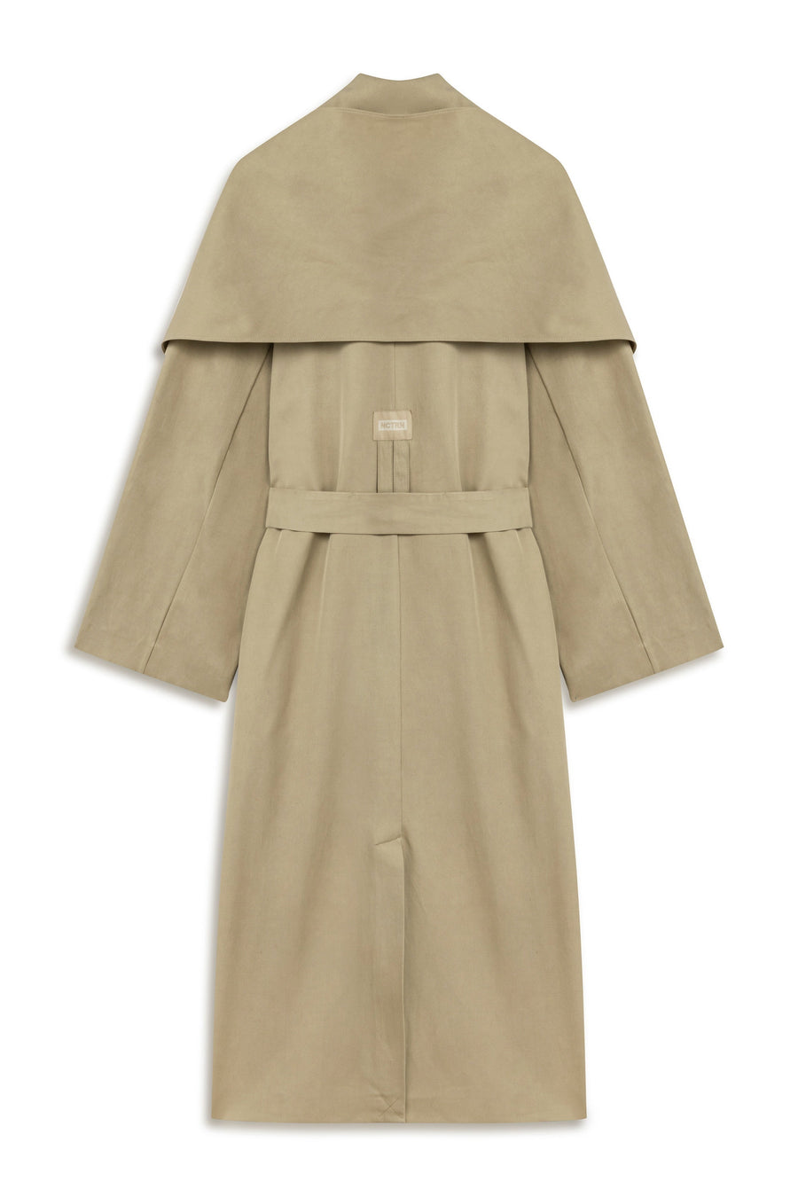 Beige Shawl-Designed Trench Coat