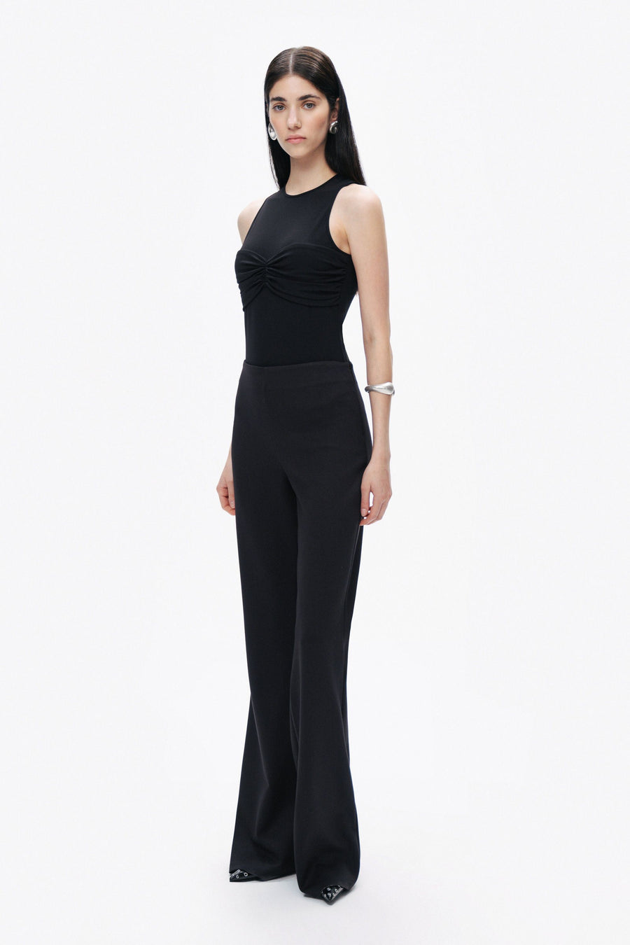Black Twist Detailed Bodysuit