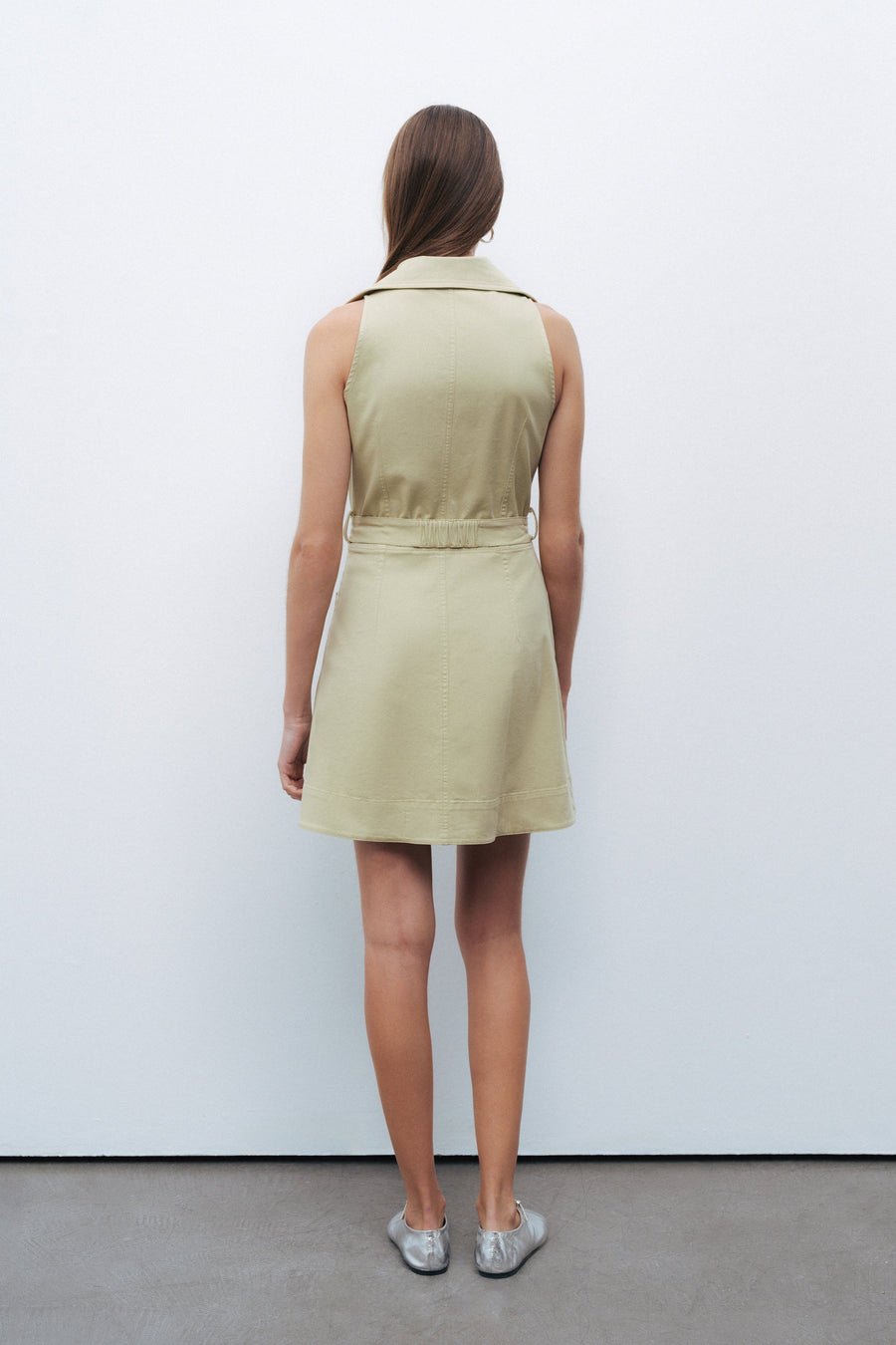 Olive Mini Dress with Pockets