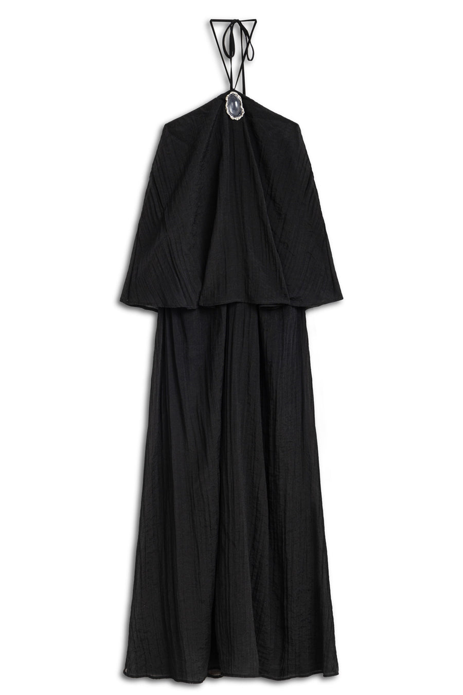 Black Halter Neck Maxi Dress
