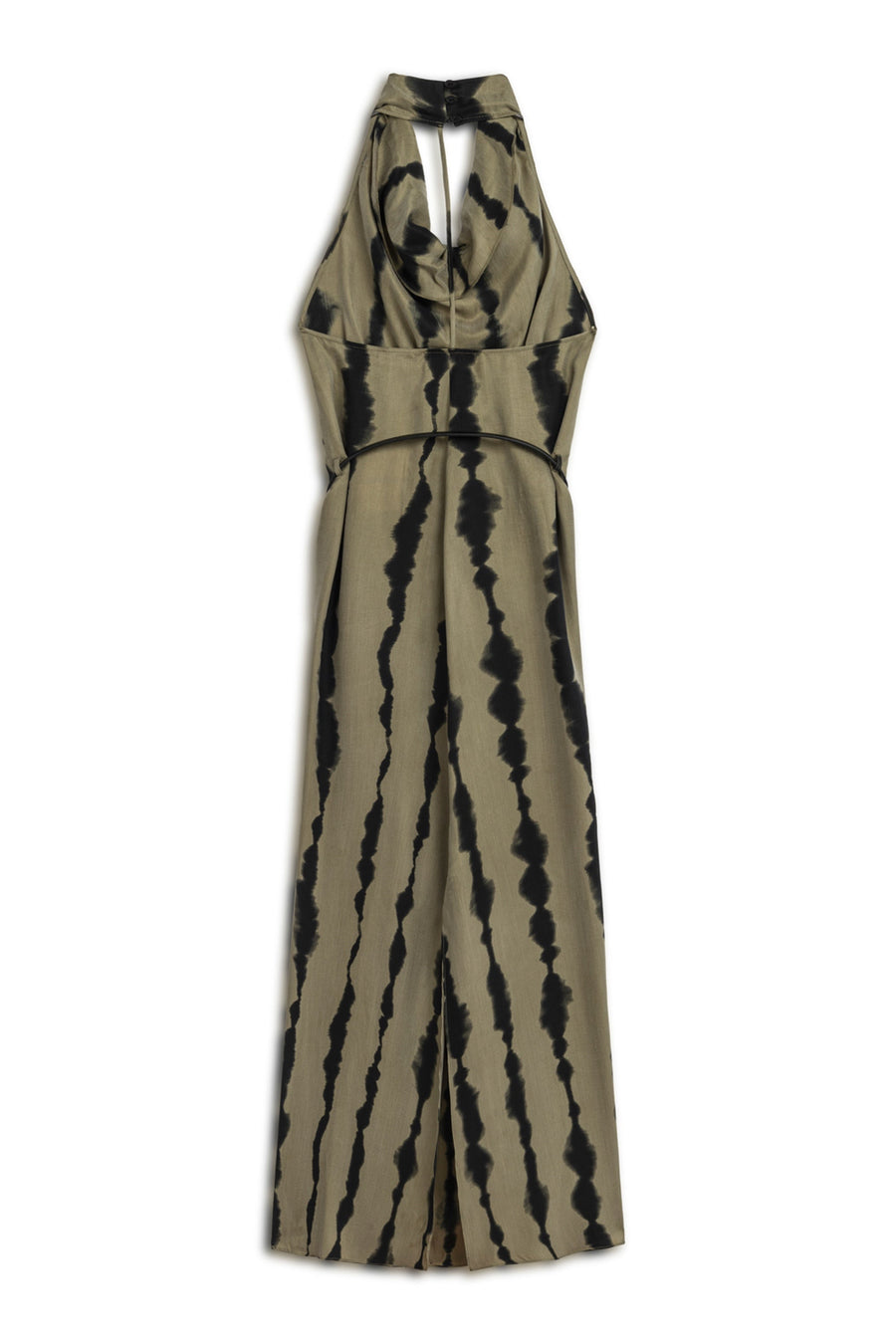 Multicolor Belt Detailed Printed Maxi Dress