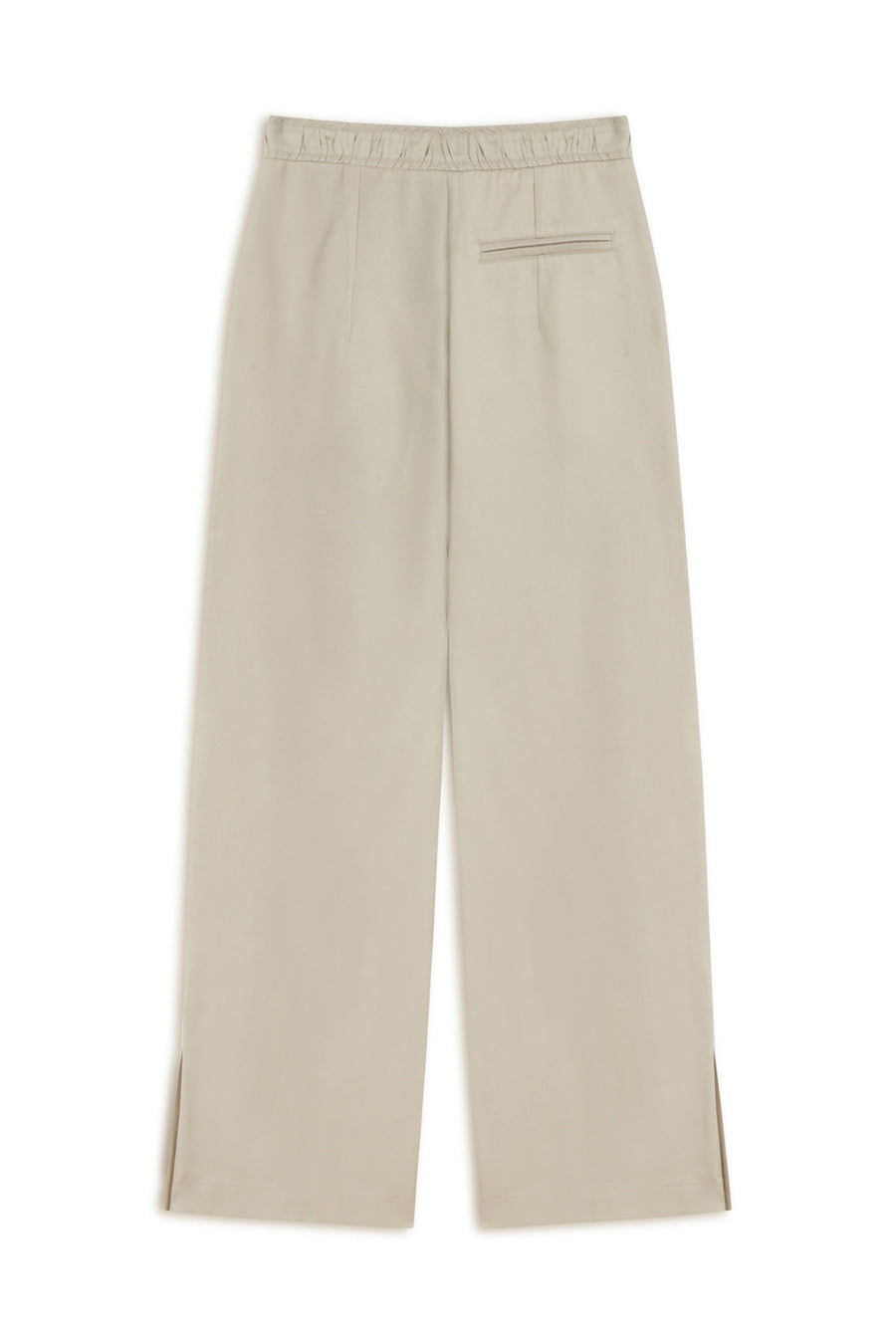 Beige Slit Detailed Pants
