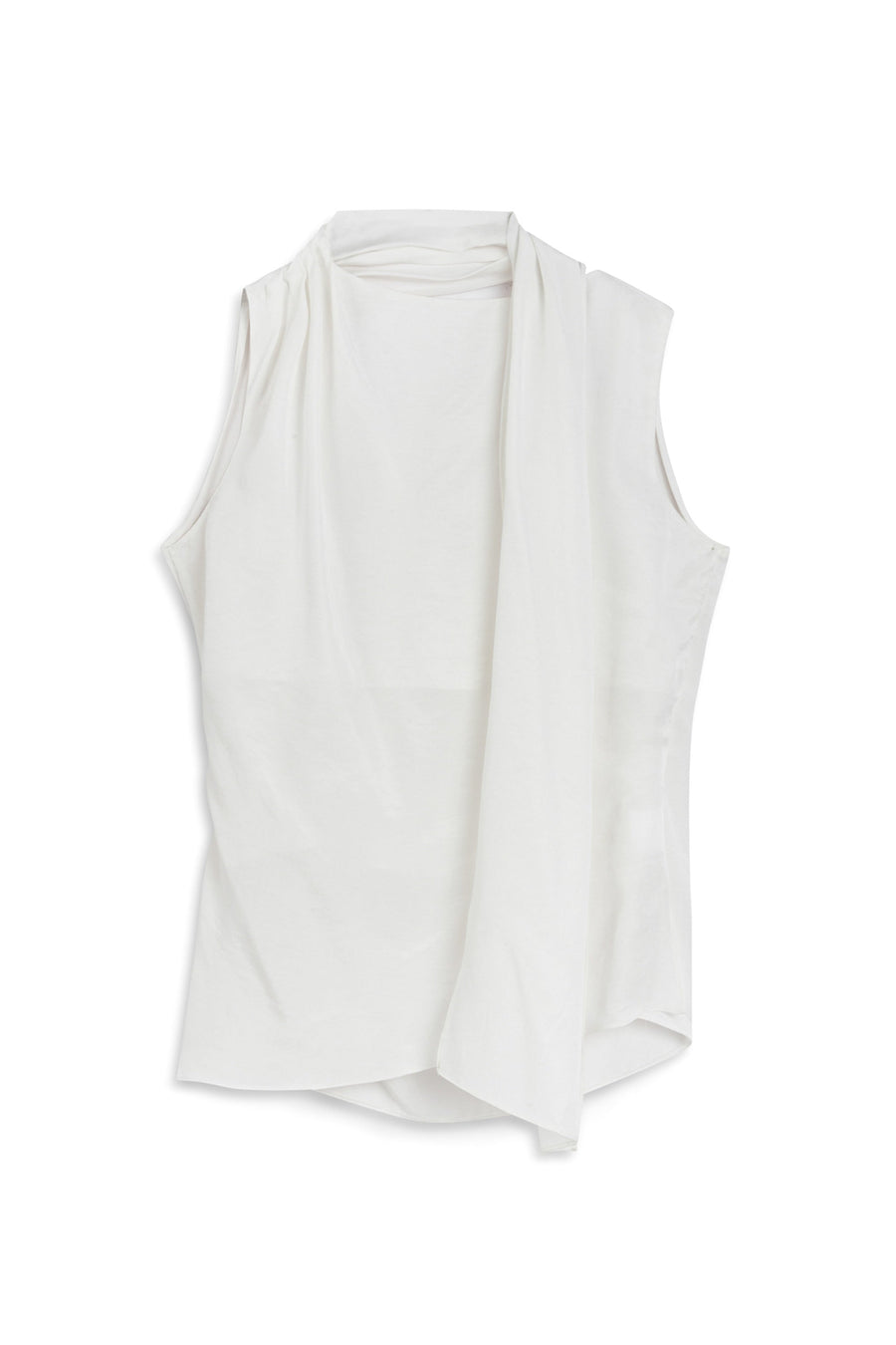 White Shawl-Designed Blouse