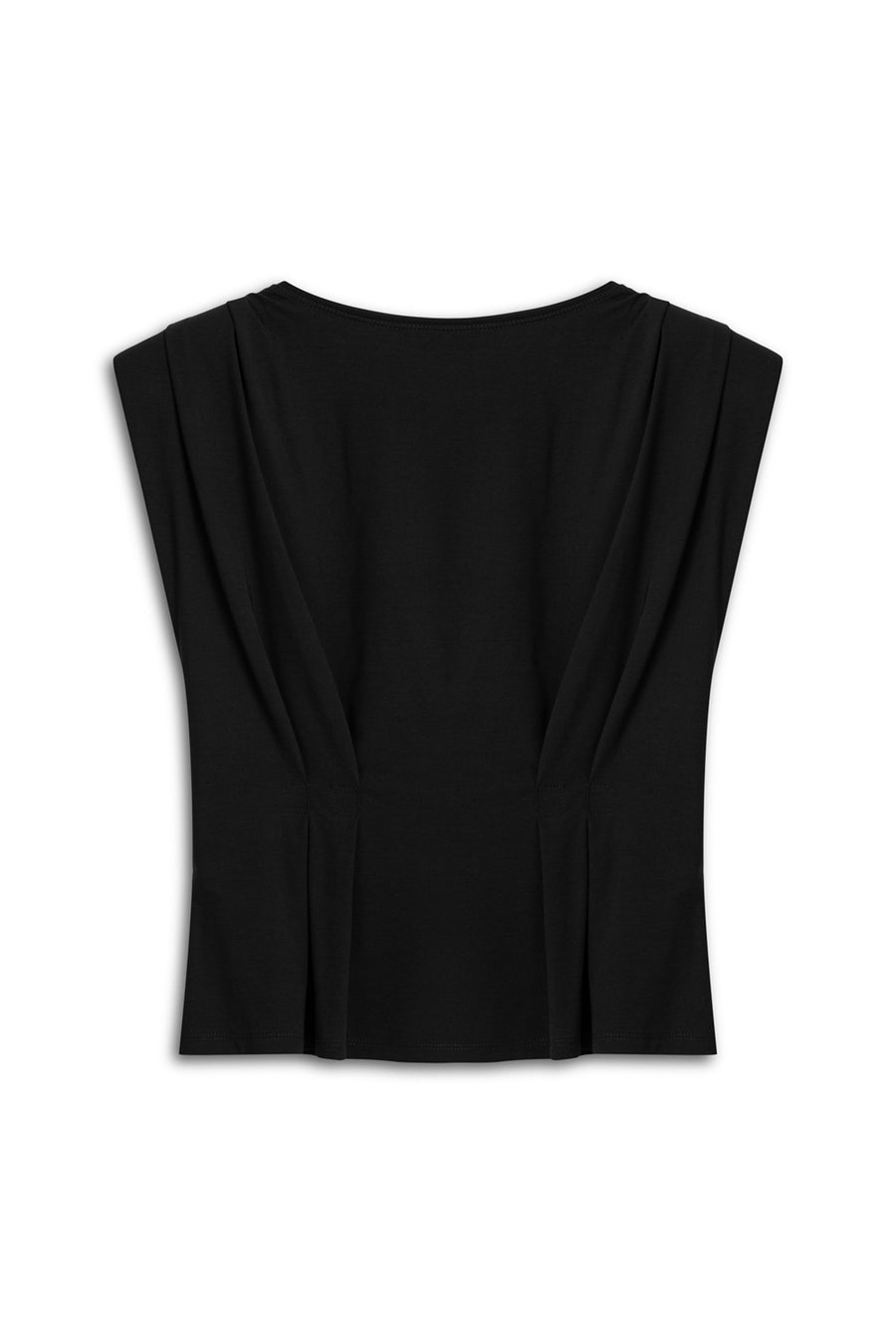 Black T-Shirt with Agraffe Accessory Detail