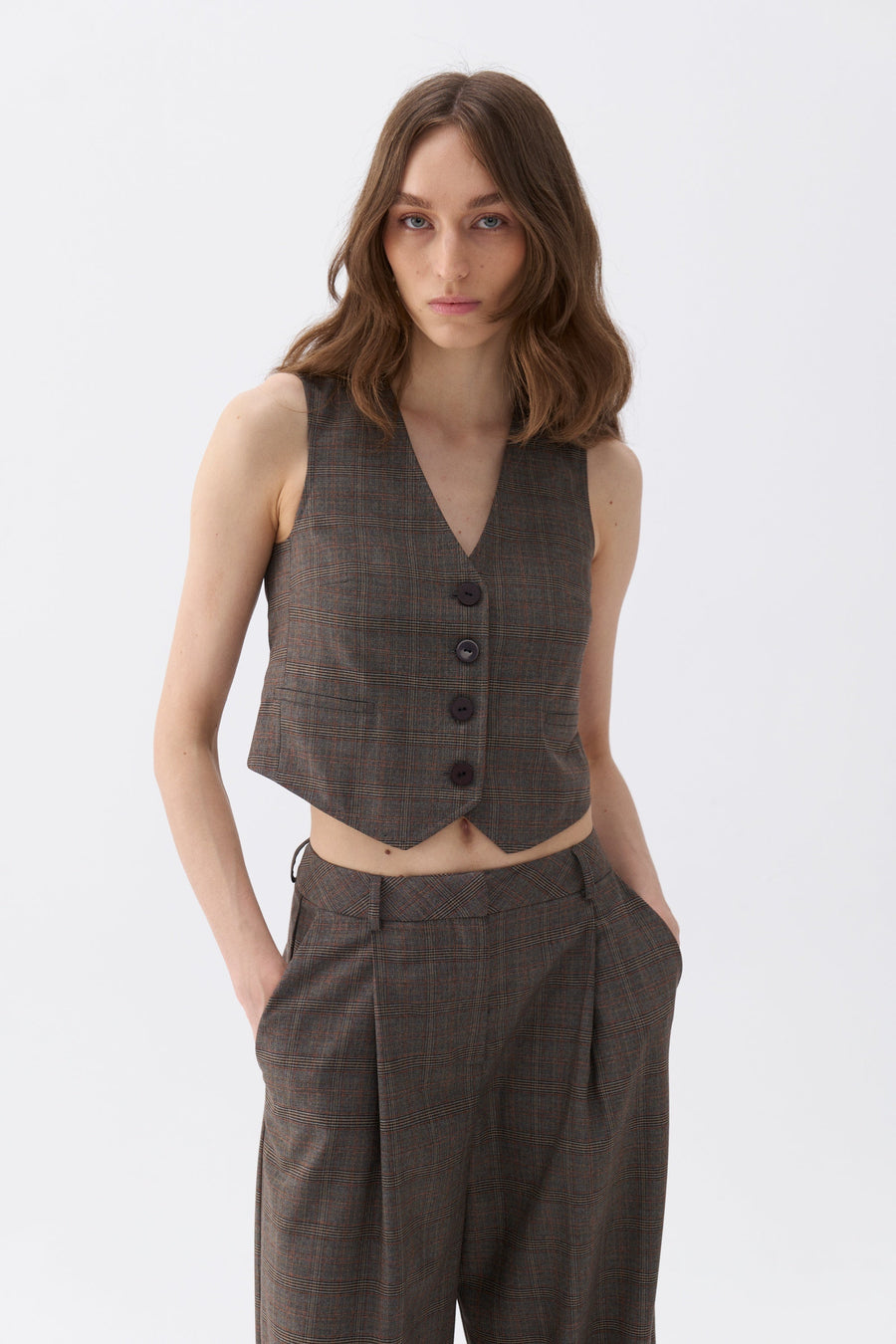 Multicolor Double-Breasted Vest