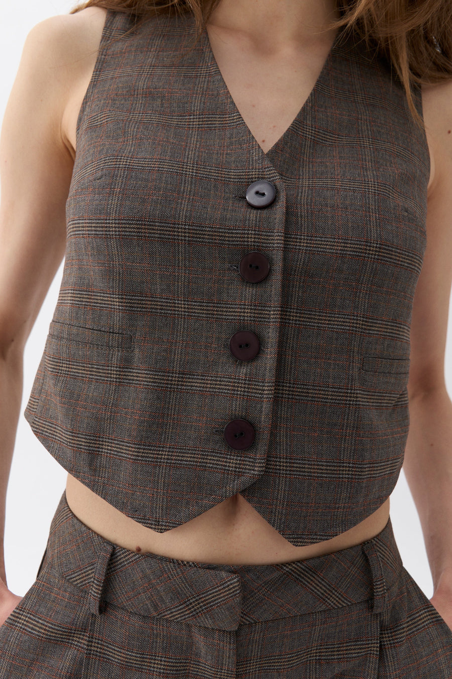 Multicolor Double-Breasted Vest