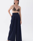 Pleated Wide Leg Pants