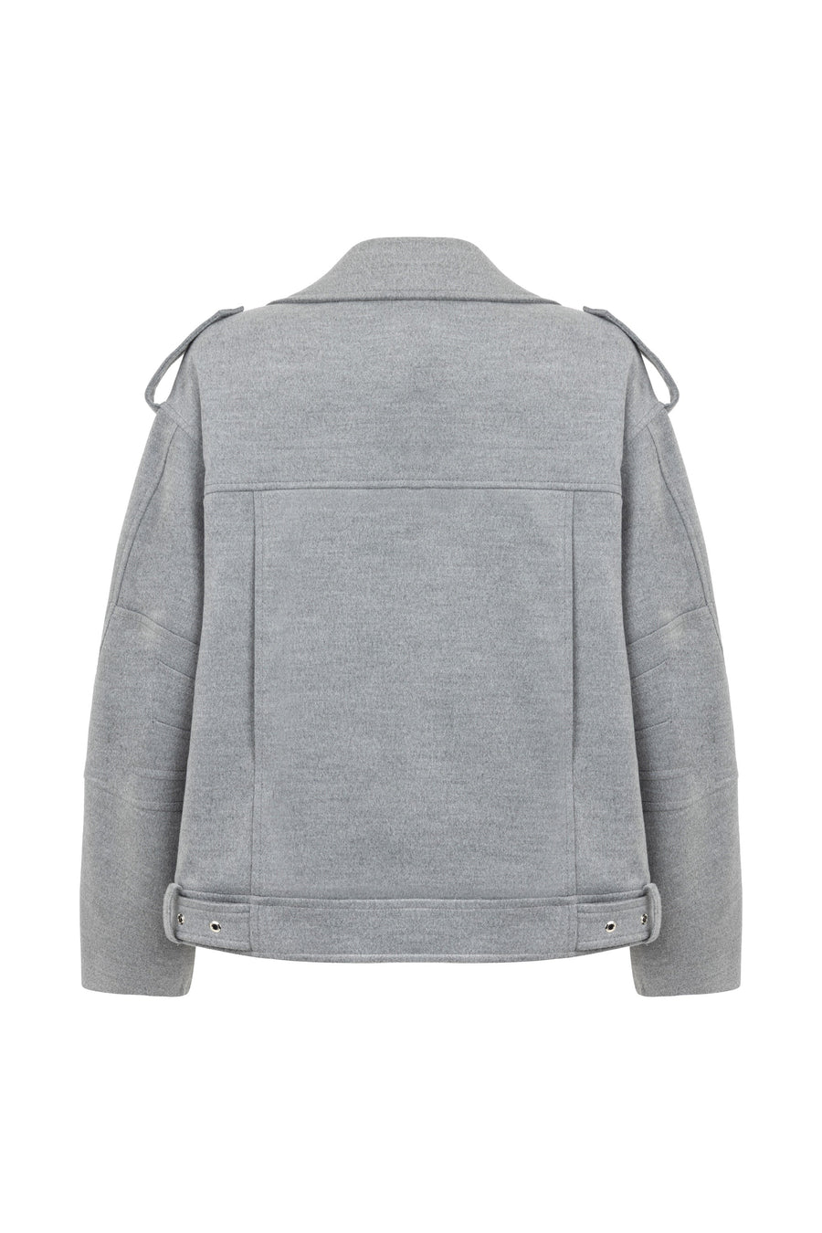 Gray Oversized Double-Breasted Coat