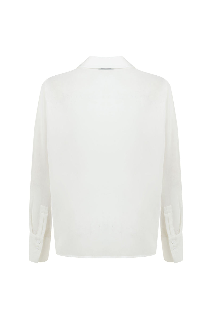 Sheer Button Front White Shirt