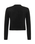 Black Knit Polo Top