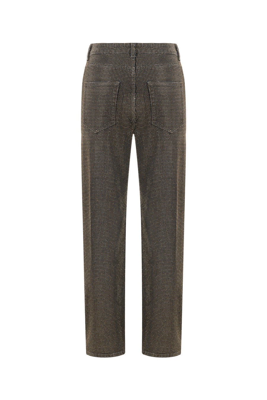 Black Stone Embroidered Mom Fit Jeans