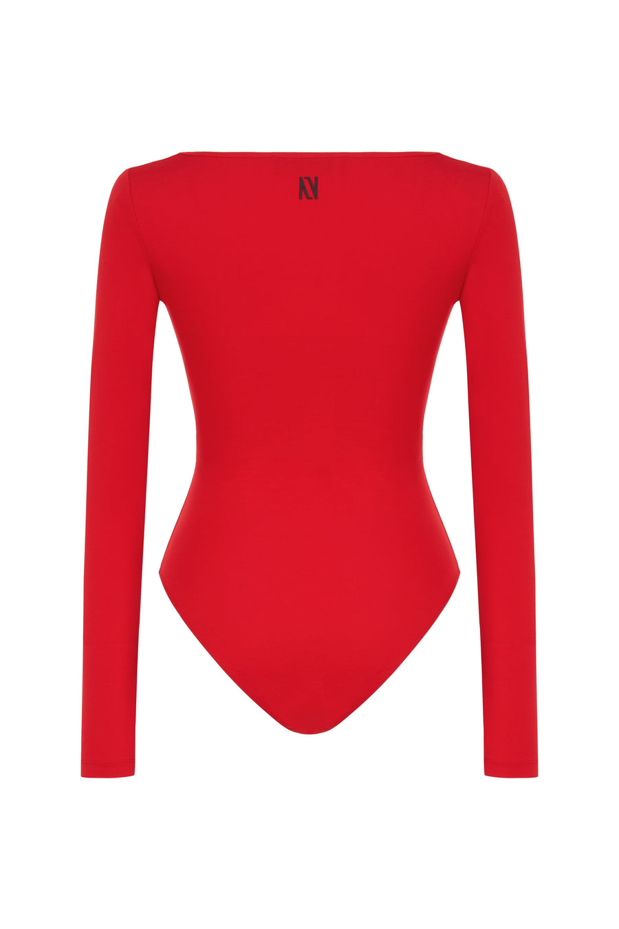 Red Crew Neck Bodysuit