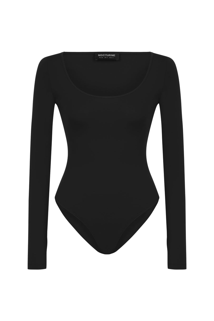 Black Crew Neck Bodysuit