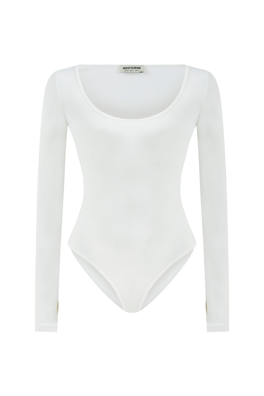 White Crew Neck Bodysuit