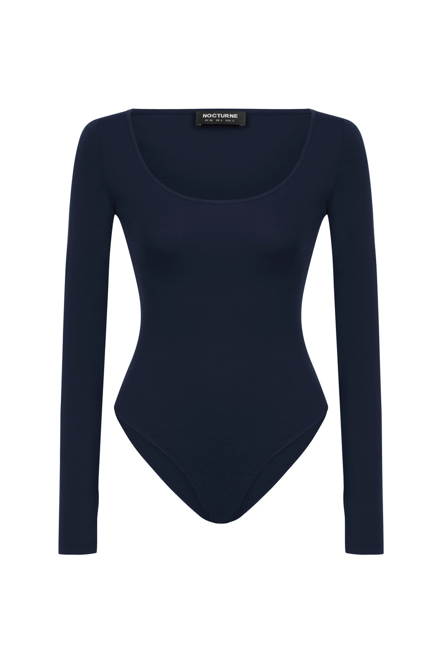 Blue Crew Neck Bodysuit