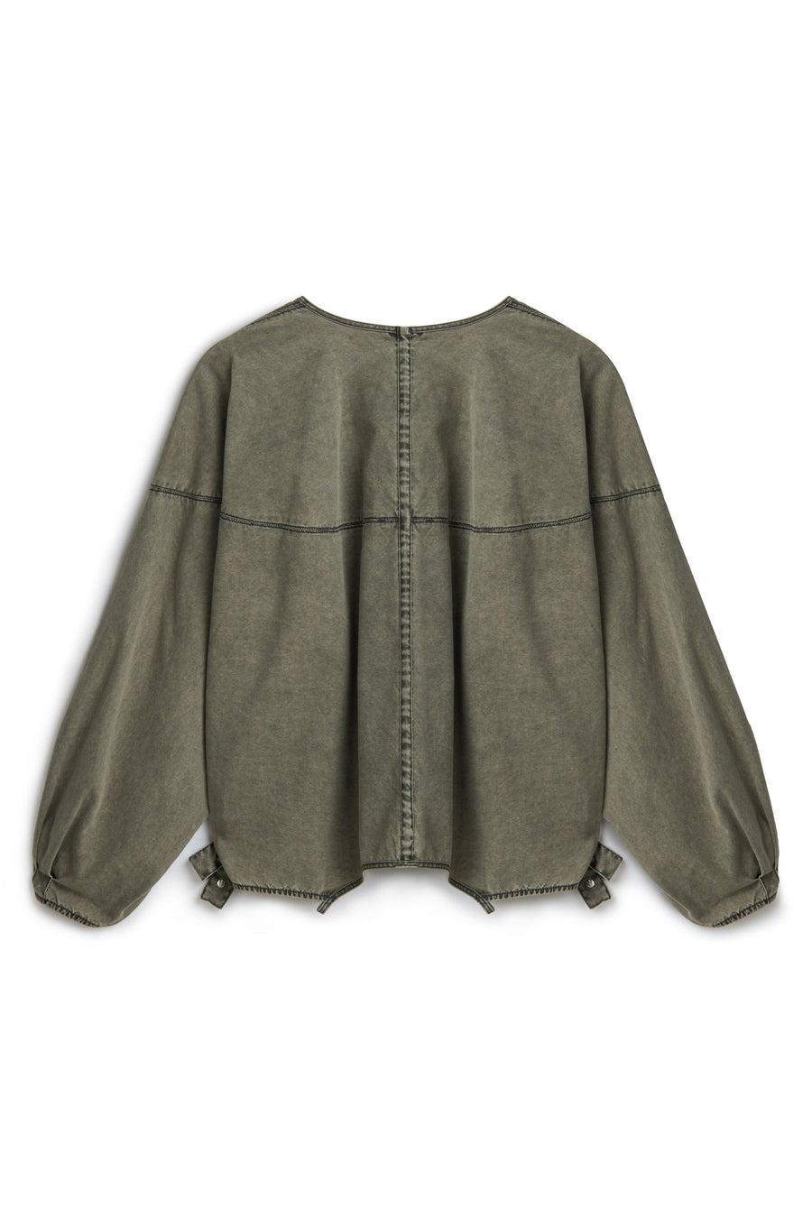 Khaki Asymmetrical Cut Jacket
