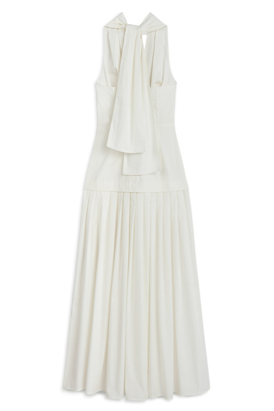 Off-White Halter Neck Maxi Dress
