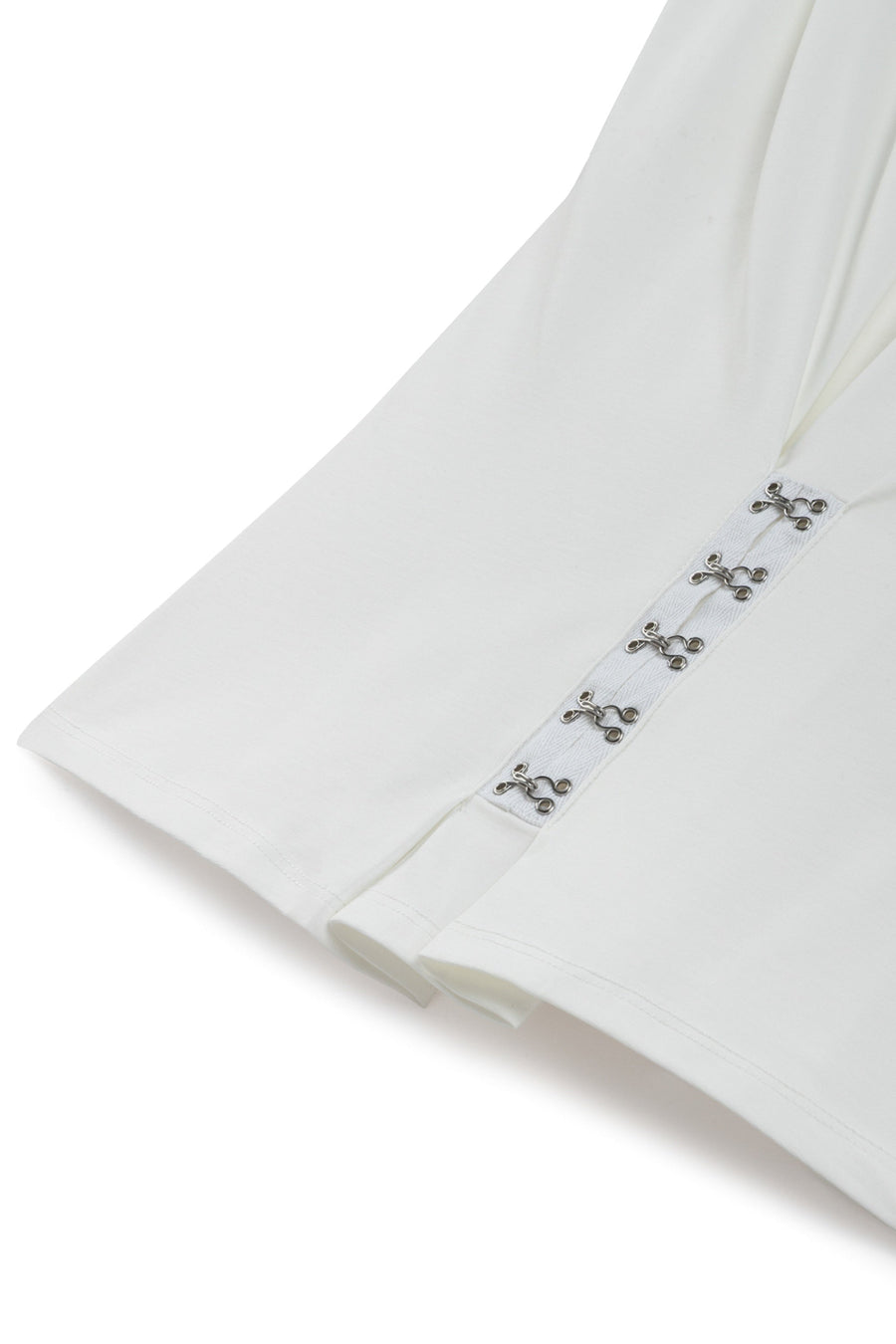 Off-White T-Shirt with Agraffe Accessory Detail