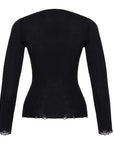 Nuola - Black Sweater with Camisole Detail - Porterist 4