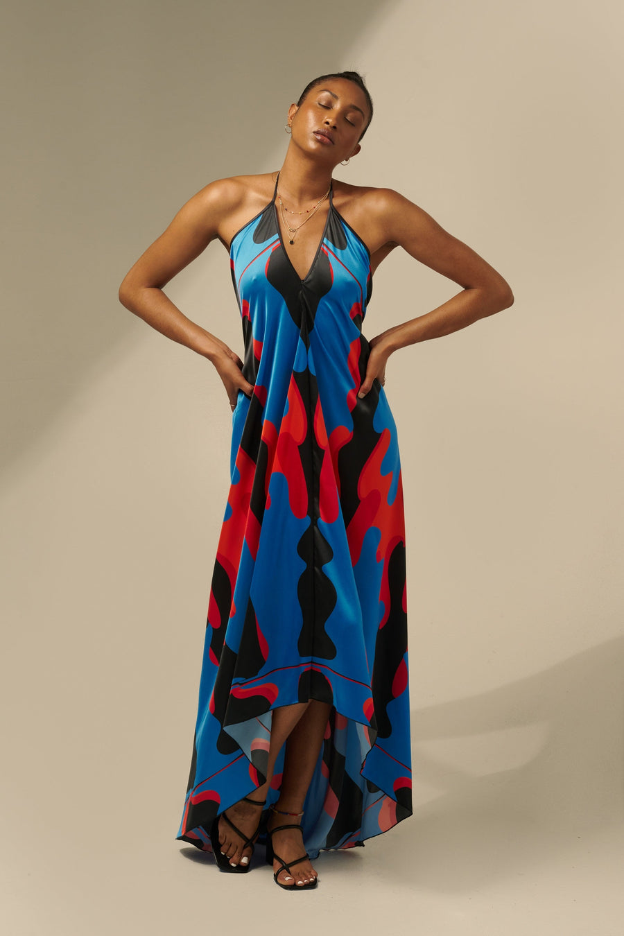 The Sharon Keyser Collection - New Dawn 1 Halter Neck Backless Dress