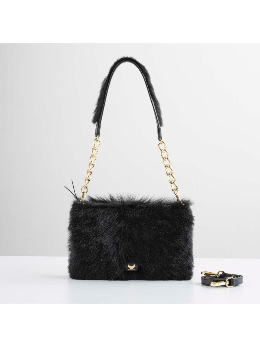 Nicole Bag - Black Fur | Porterist