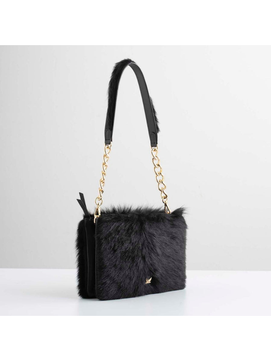 Nicole Bag - Black Fur | Porterist