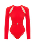 Odyssey Long Sleeve One - piece In Radiant Red | Porterist