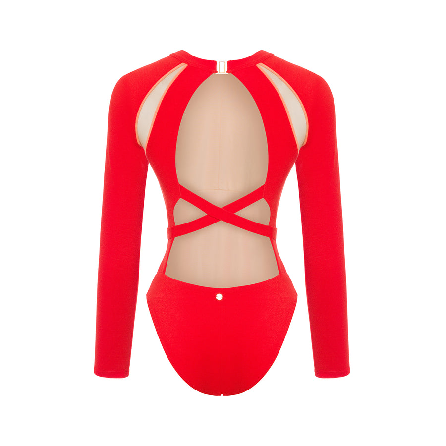 Odyssey Long Sleeve One - piece In Radiant Red | Porterist