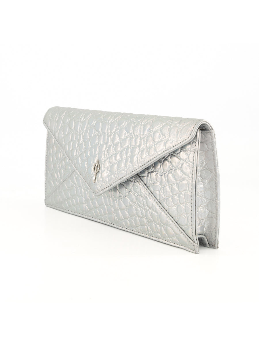 Croco Night Bag Silver | Porterist