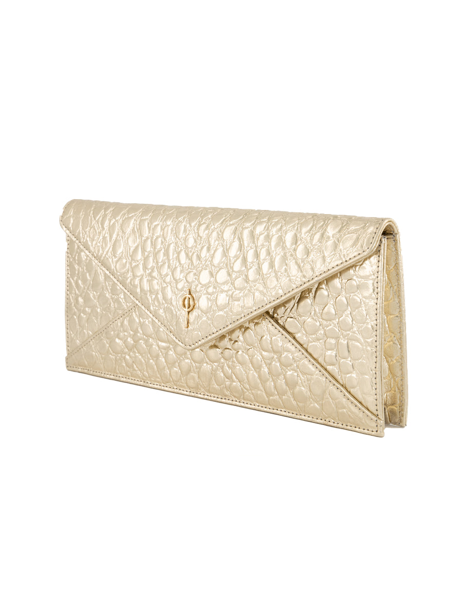 Croco Night Bag Gold | Porterist