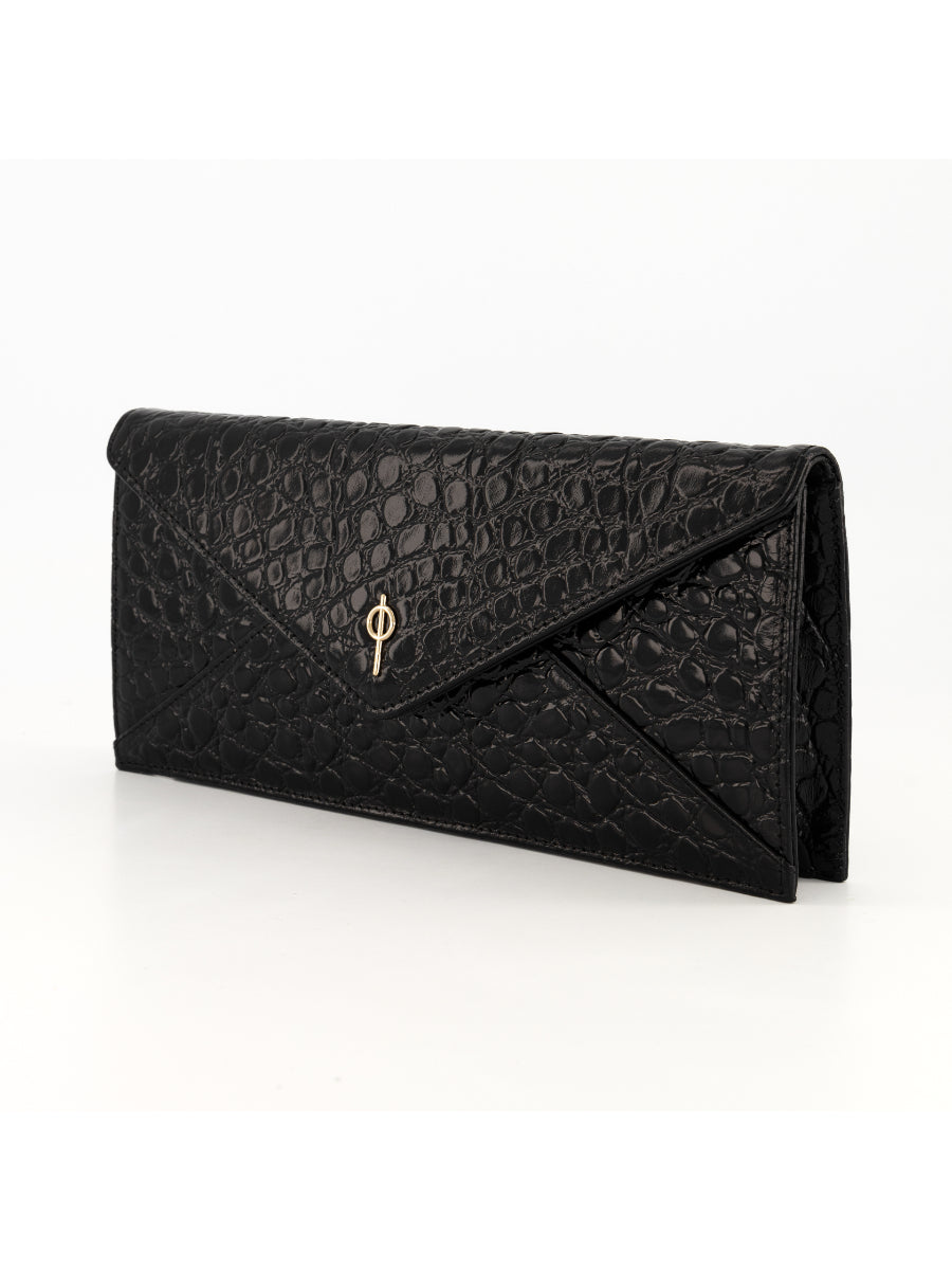 Croco Night Bag Black | Porterist