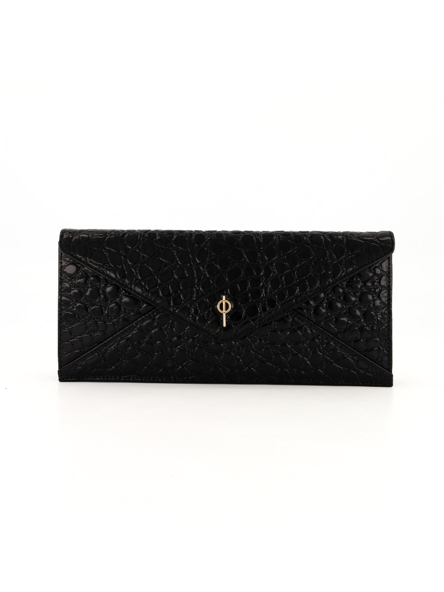 Croco Night Bag Black | Porterist