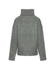 Grey Leisure Wear Turtleneck Feathered Sweater | Porterist