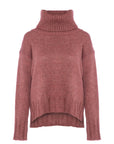 Pink Leisure Wear Turtleneck Feathered Sweater | Porterist