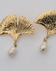 Ginkgo Biloba Pearl Earring | Porterist